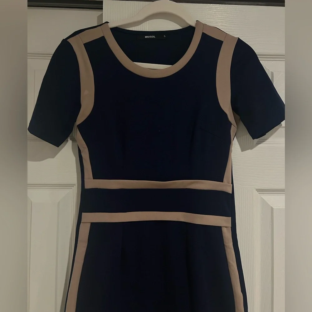 Miusol Women's Busines Work Bodycon Pencil Dress navy size small - Picture 5 of 8